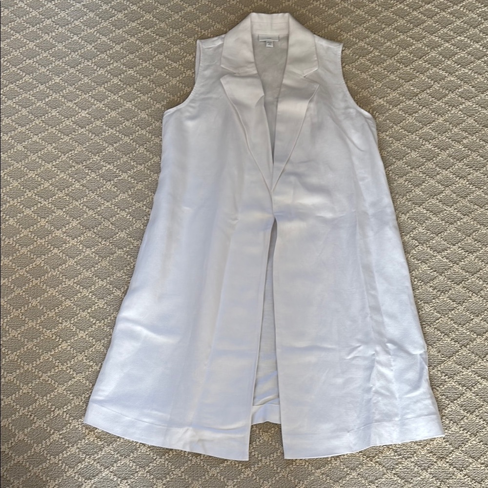 J.Jill Long Open Front Linen Vest